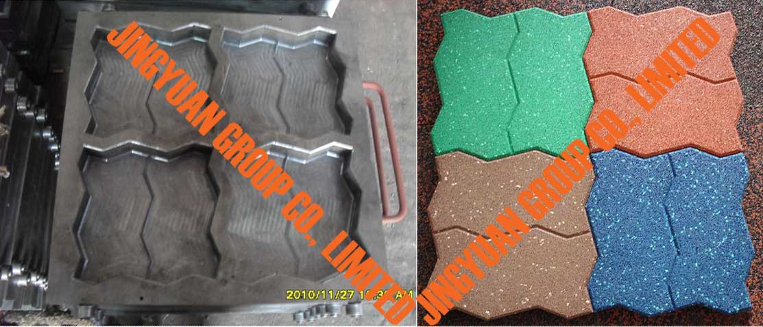 Saw Tooth Shaped Rubber Paver Molds